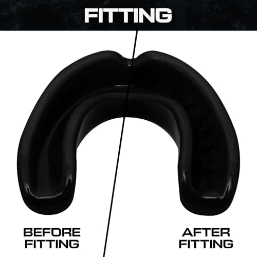Kids Sports Mouth Guard with Case - BPA Free, Black