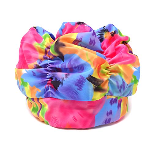 Pleated Swim Cap for Long Hair - Non-Waterproof Bathing Cap
