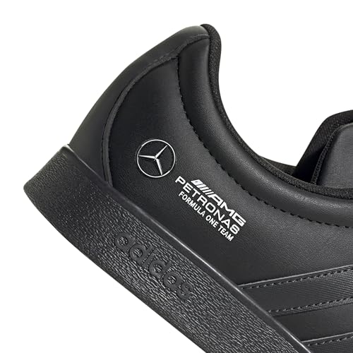 adidas Mercedes AMG Petronas Formula One Team VL Court Shoe - 12.5 Women/11.5 Men - Black/Carbon/White