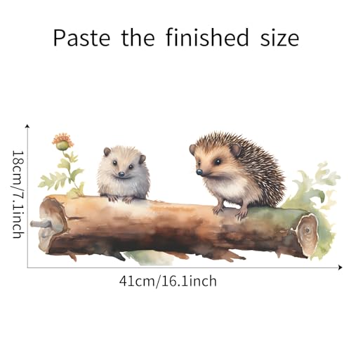 Hedgehog Wall Decal Hedgehog Wall Stickers Lovely Hedgehog Decor Pegatinas para Pared Calcoman?as para Pared De Cuarto Wall Stickers for Girls Room Children's Room Wall Decals Peel and Stick