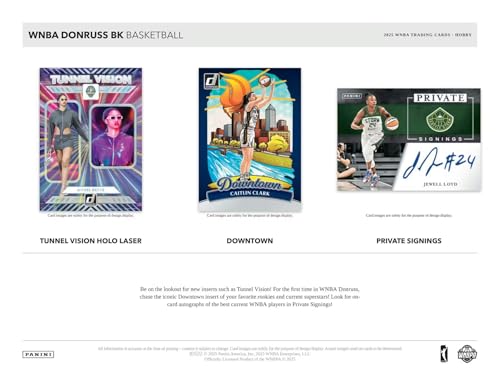2025 Panini Donruss WNBA Mega Trading Card Box - 15 Packs, 1 Autograph