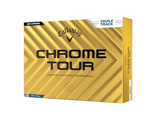 Chrome Tour Golf Balls - Triple Track (White) - One Dozen