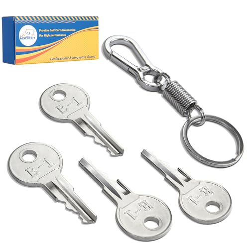 Golf Cart Keys Replacement - 4 Pack for EZGO Gas & Electric 1982-Up