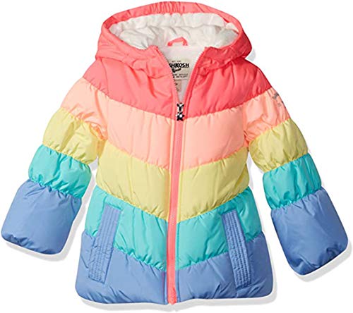Lilac Colorblocked Heavyweight Hooded Puffer Jacket - Rainbow