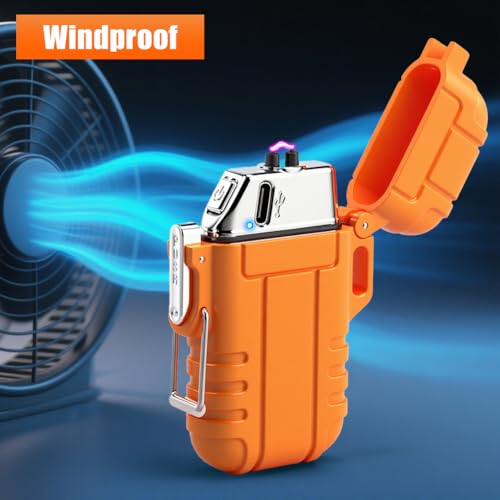 Rechargeable Waterproof Plasma Lighter - Orange Arc Lighter