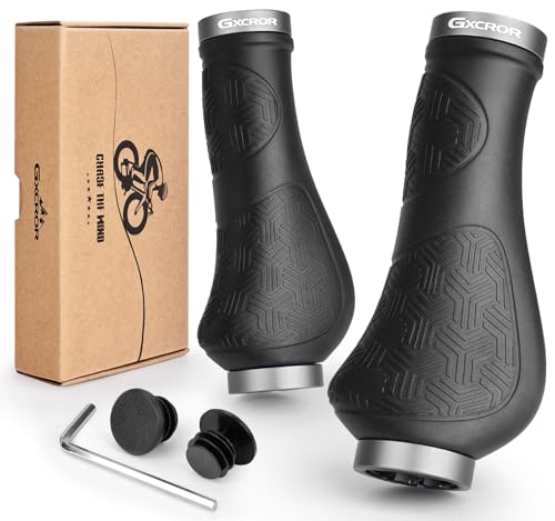 Premium Ergonomic Non-Slip Bike Grips - Black Gray 130mm