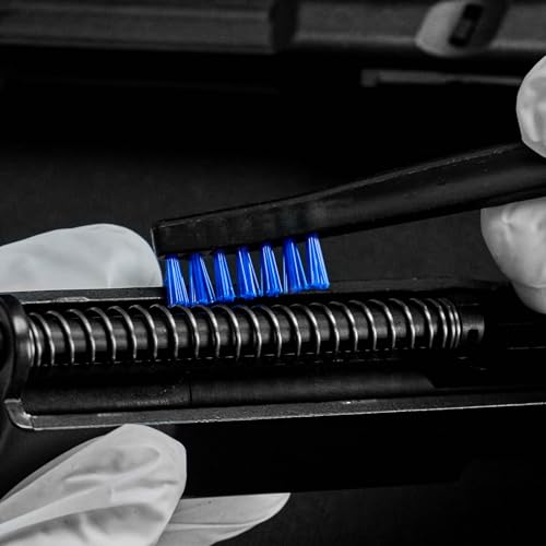 Double-Ended Gun Cleaning Brushes - 6 Stiff Blue Nylon