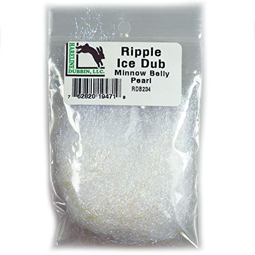 Ripple Ice Dubbing – Iridescent Synthetic Dubbing, Minnow Belly Pearl