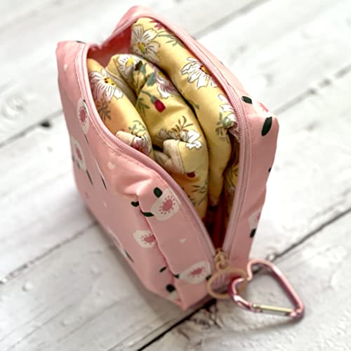 Portable Sanitary Napkin Storage Bag - Waterproof Reusable - Peach