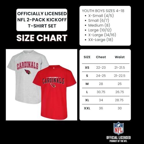 NFL Kids Youth Boys 4-18 Team Color T-Shirt 2-Pack Set