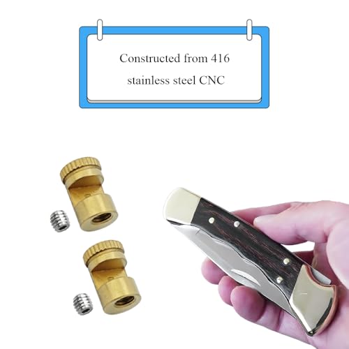 Thumb Stud Replacement for Buck 110 & Gerber Gator - Gold, 2 Sets