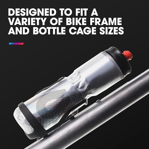 Insulated Bike Water Bottle - 24oz, Ascent Black - High Flow & Leakproof