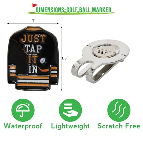 Happy Gilmore Golf Ball Marker with Hat Clip - Metal Design