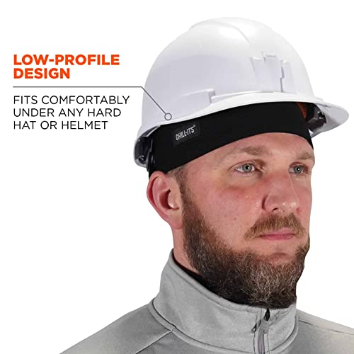Performance Skull Cap with Moisture-Wicking Sweatband - Black