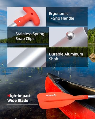 Telescoping Emergency Paddle 21''-42'' - Orange, Floatable Canoe & Kayak Accessory