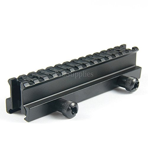 High Riser 1" 14 Slot Picatinny Weaver Scope Mount - Black