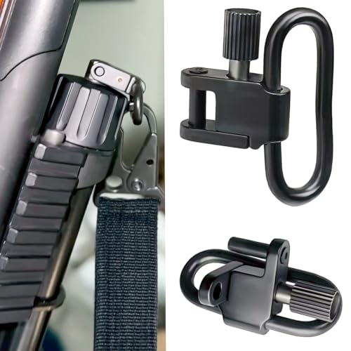 2 Pcs Heavy Duty Sling Swivel Mounts, 1.25 Inch Quick Detach Push Button