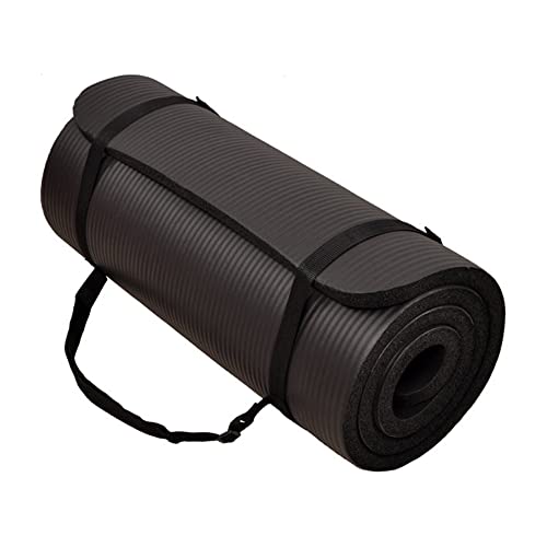 Extra Thick 1-Inch Yoga Mat - Non-Slip Exercise Mat with Strap