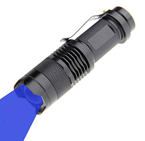 Blue LED Flashlight - 3 Modes, Long Range for Night Fishing