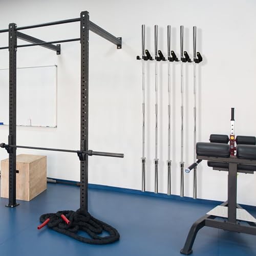 Wall-Mounted Olympic Barbell Holder - Heavy Duty Rack for Home Gym
