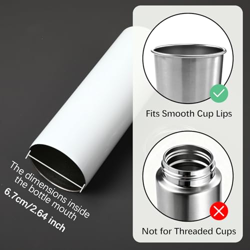 12 Pcs 20 oz Skinny Tumbler Lids Replacement Splash-Guard Sliding 2.64" Mouth ORJ