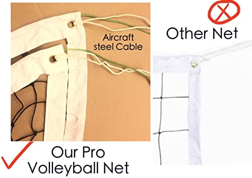 Professional Volleyball Net - Heavy Duty Outdoor 32x3FT