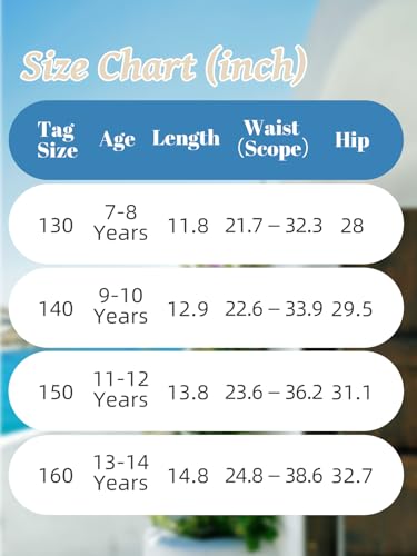 High Waist Girls Athletic Shorts - Black, 13-14 Years