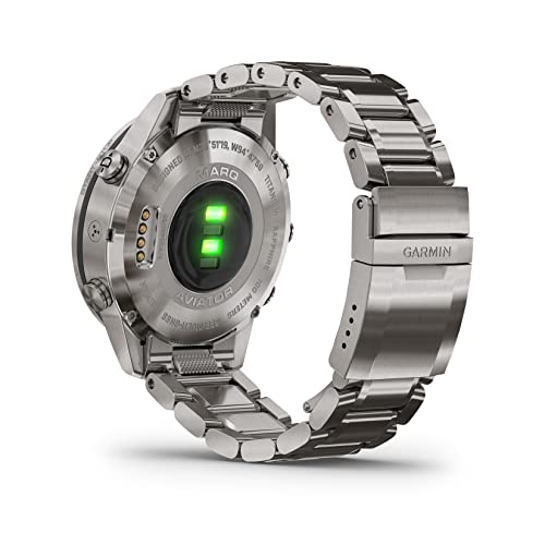 Garmin MARQ Aviator Luxury Tool Watch - 46 mm Titanium, GPS & Weather