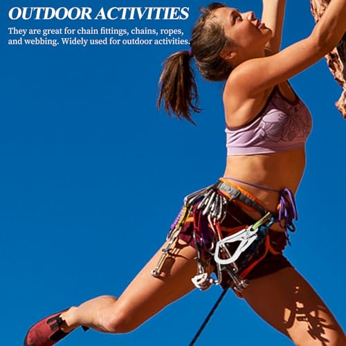 DOITOOL 2Pcs High Strength Alloy Steel Large Drop Forged Double Lock Rebar Snap Hook Safety Fall Protection Lanyard Hook Multifunctional Carabiners