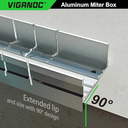 Metal Mitre Box by Aluminium and Steel Construction, 5.3 Inch Small Tiny Mitre Box for Manual Saw and Handsaws with 3 Cutting Angles - Ideal For Cutting Wood and Soft Metals