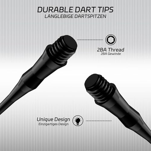2BA Thread Soft Tip Dart Points - 100 Pack Replacement Tips