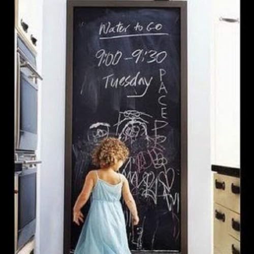 Chalkboard Wallpaper Peel and Stick,18 × 79 Inches, Removable