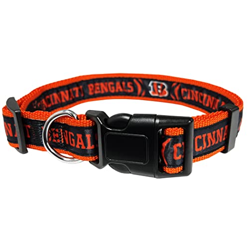NFL Cincinnati Bengals Dog Collar - Medium, Heavy-Duty & Durable