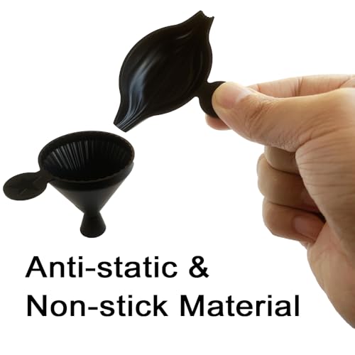 Reloading Powder Pan and Funnel - Non-Stick, .22 to .375 Caliber - Black