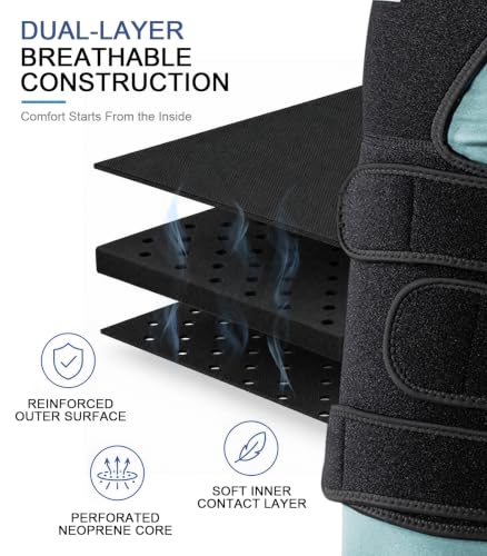UYU ESENCE Black Right Hip Brace for Sciatica Pain Relief, Adjustable Thigh Support