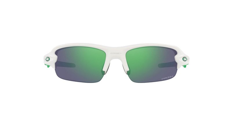 Oakley Youth OJ9008 Flak XXS Square Sunglasses, Matte White/Prizm Jade, 58 mm