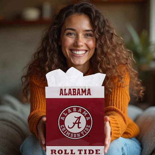 Alabama Crimson Tide Gift Bag - Medium Size with Tissue Paper