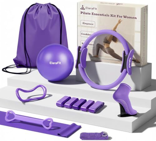 Home Pilates Starter Kit with Ring, Ball & 5 Resistance Bands