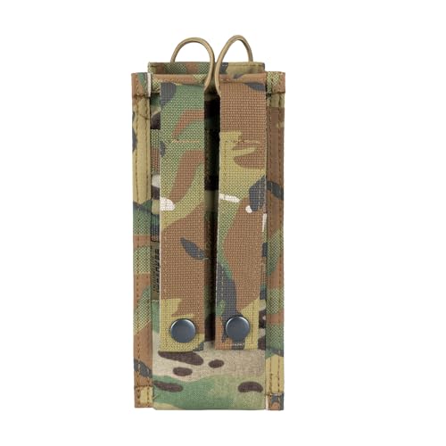 Multicam Tactical Radio Holster Pouch - Molle Adjustable Walkie Talkie Carrier