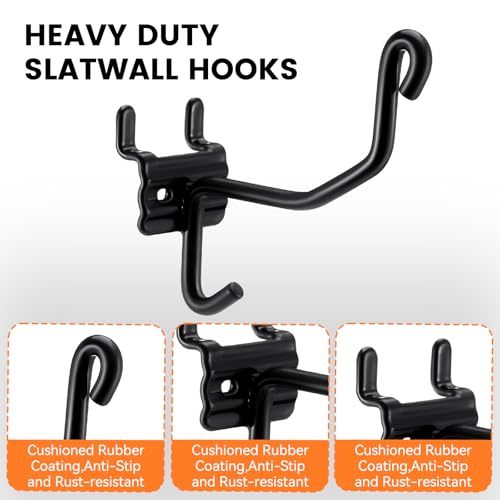 20-Pack Slat Wall Hooks Heavy Duty Metal Display Racks