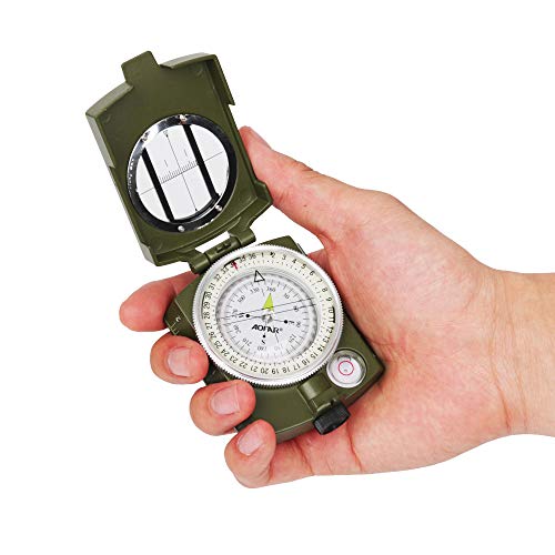 Military Compass - AF-4580 Lensatic Sighting, Waterproof, Camouflage