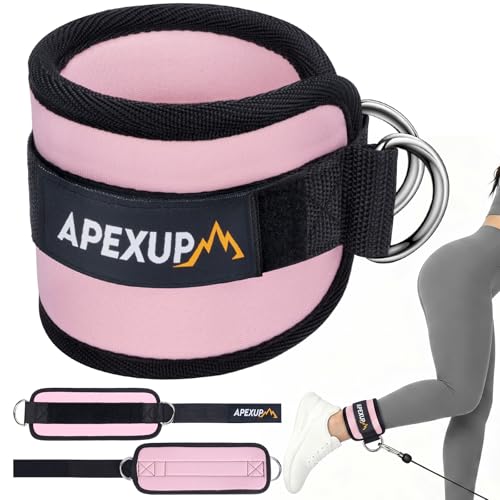 Adjustable Ankle Straps for Cable Machines - Neoprene Padding