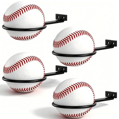 4 Pack Wall Mount Baseball & Softball Display Holders