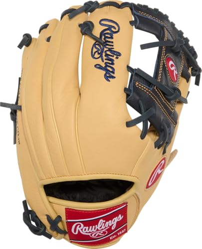 Youth Baseball Glove - Right Hand Throw - Pro I Web - Camel/Navy - 11.25"