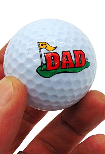 #1 Dad Golf Ball - Unique Gift for Father's Day or Birthday
