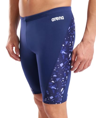 Arena Men's Navy Blue Confetti Swim Jammer 17.7in Performance Swimwear