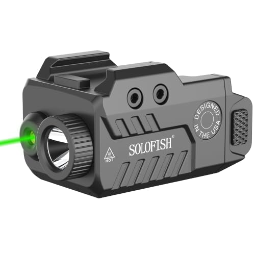 Solofish Green Laser Light Combo with Pistol Strobe & Momentary Railed Gun