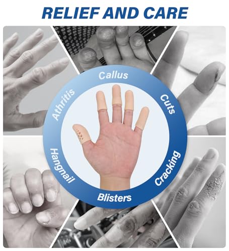 Silicone Finger Cots - Soft Gel Caps for Pain Relief & Protection