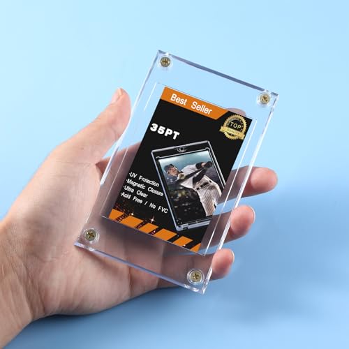 20 Pack Acrylic Trading Card Holders for Baseball & Football