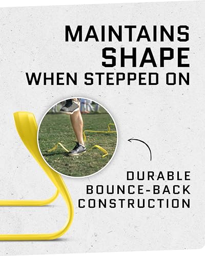 6-Pack 6-Inch Ultra Durable Agility Hurdles for Speed Training